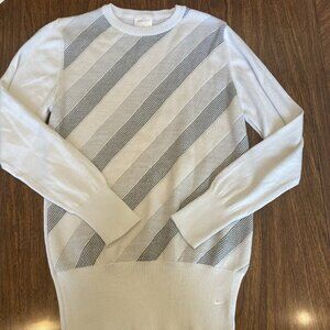 Nike Womans Golf Wool Blend Sweater size Large White/Grey